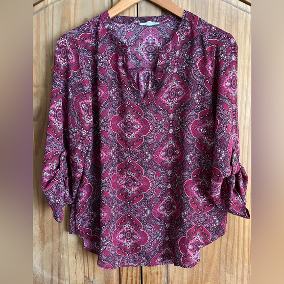 Maurice’s 3/4 Sleeve Popover Blouse. Like new condition. - Picture 1 of 1